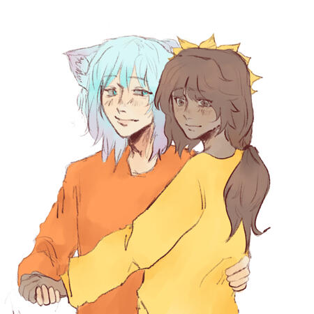 omg a catboy and a psycho flower